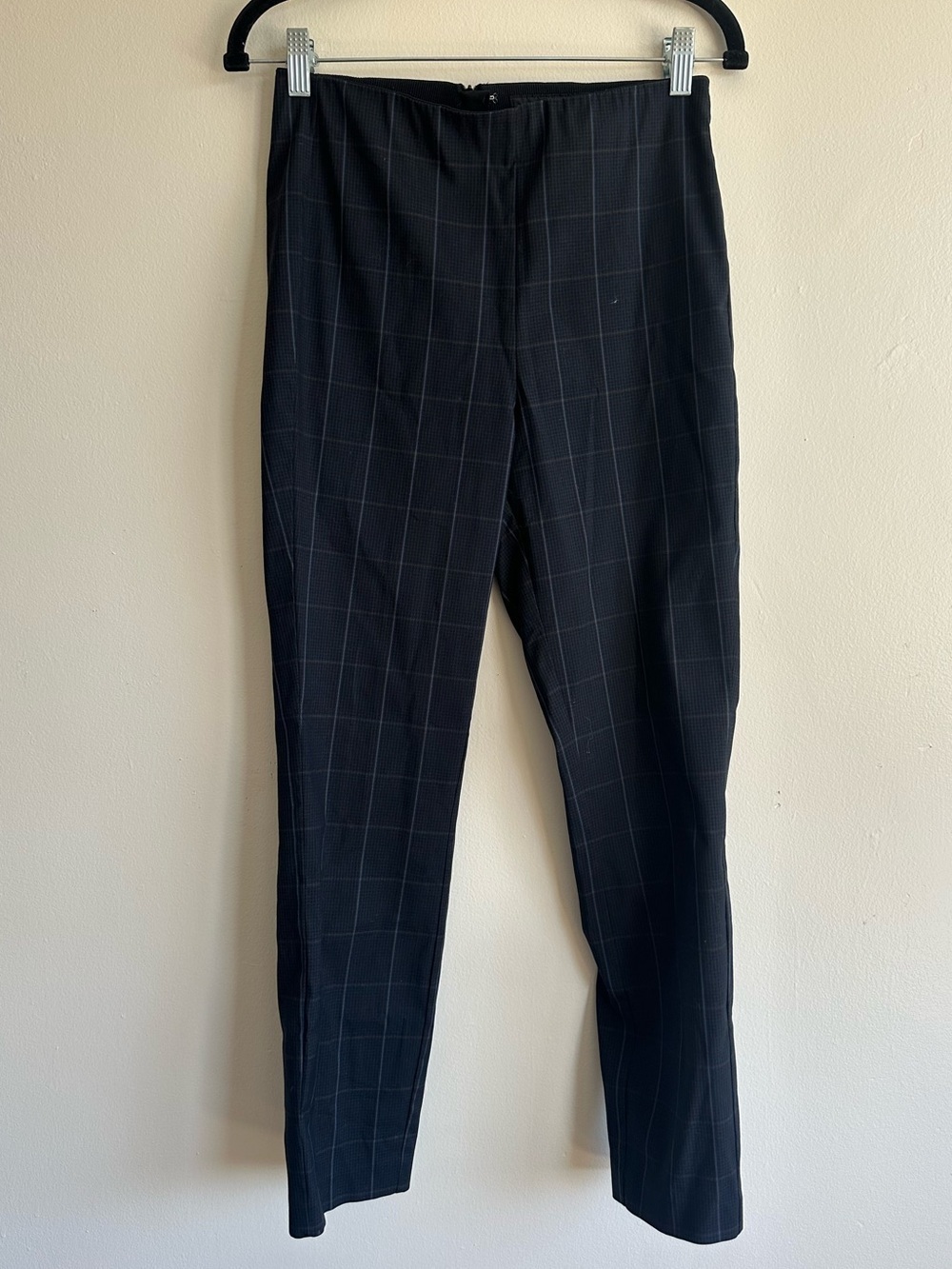 Rag & Bone Simone Navy Blue Plaid Skinny Trousers Window Pane Size 6